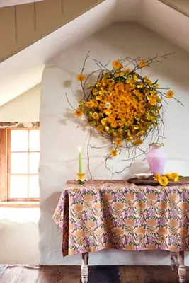 Blooming Roses Cotton Tablecloth
