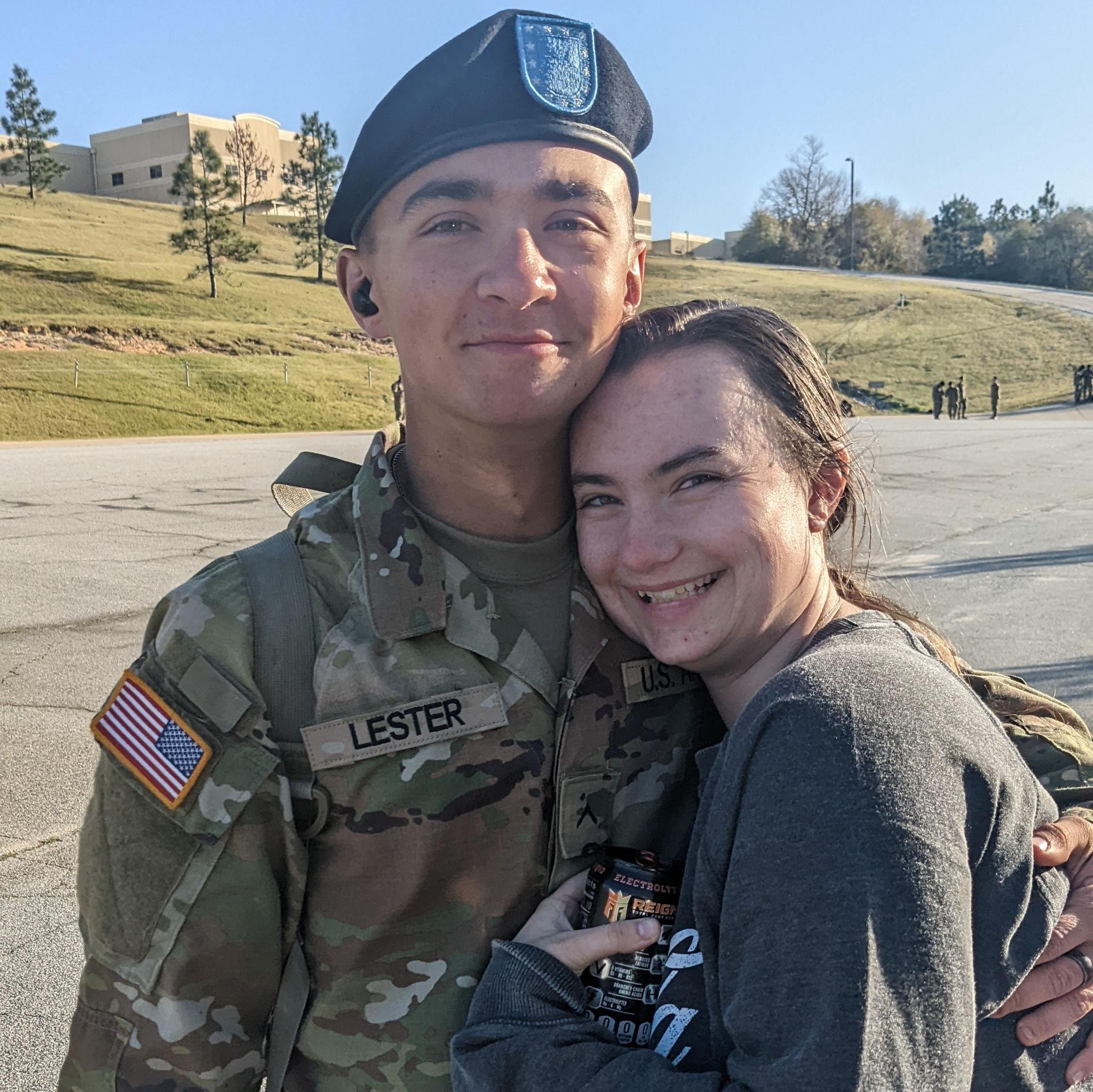 Jacob's basic graduation in Georgia! This was the first time we saw each other in months!