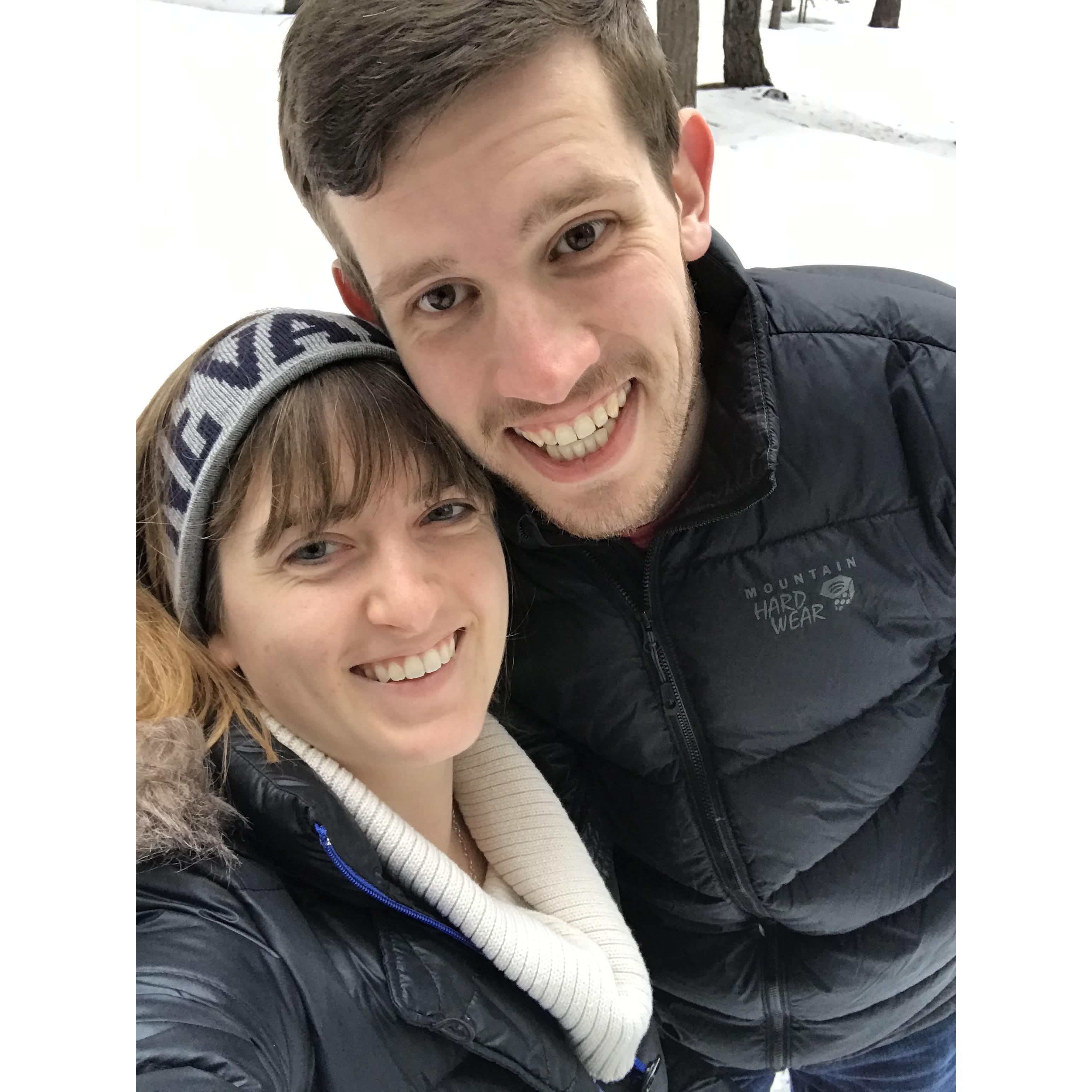 Showshoeing in Tahoe Donner, 2019