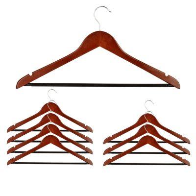 Honey Can Do - 8-Pc. Basic Cherry Wood Suit Hangers