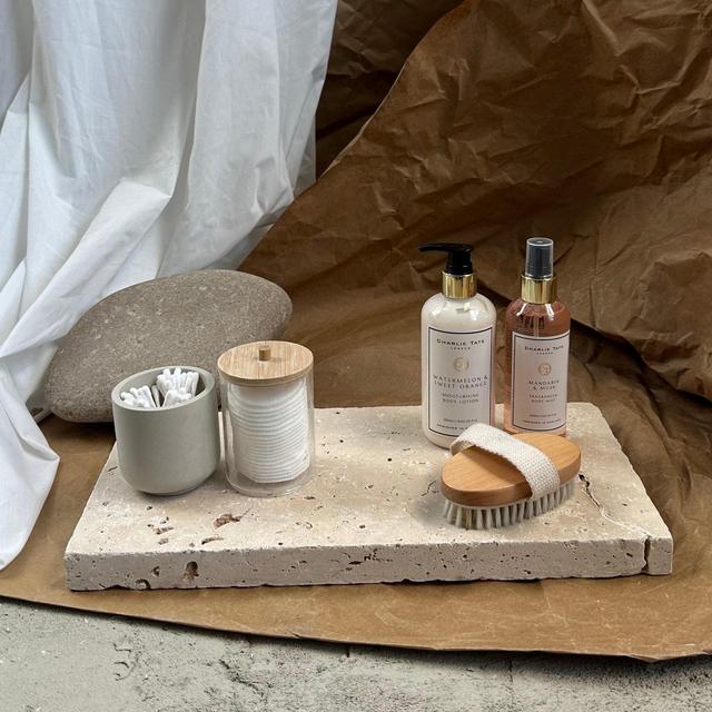 Handmade Travertine Tray for Sophisticated Home Styling: Elevate Kitchen & Bathroom with Elegant, Timeless Natural Stone Decor, Mom gift