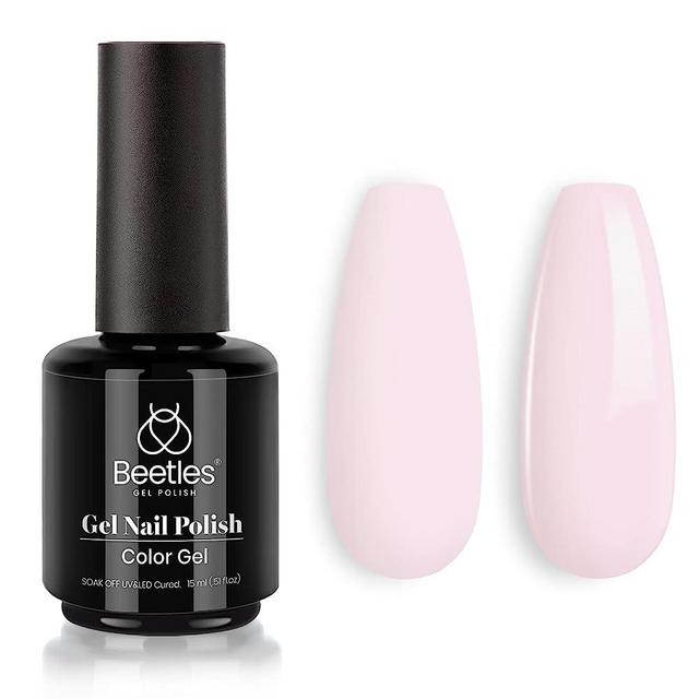 beetles Gel Polish 15ml Barely Pink Nails Gel Soak Off LED Nail U V LED Lamp Gel Polish Nail Art Manicure Salon DIY Home Solid Gel 0.5Oz