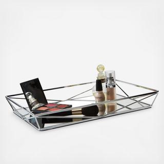 Large Geometric Mirrored Vanity Tray