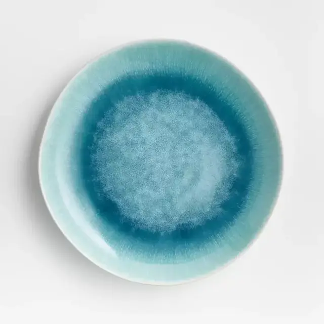 Caspian Aqua Reactive Glaze Dinner Plate