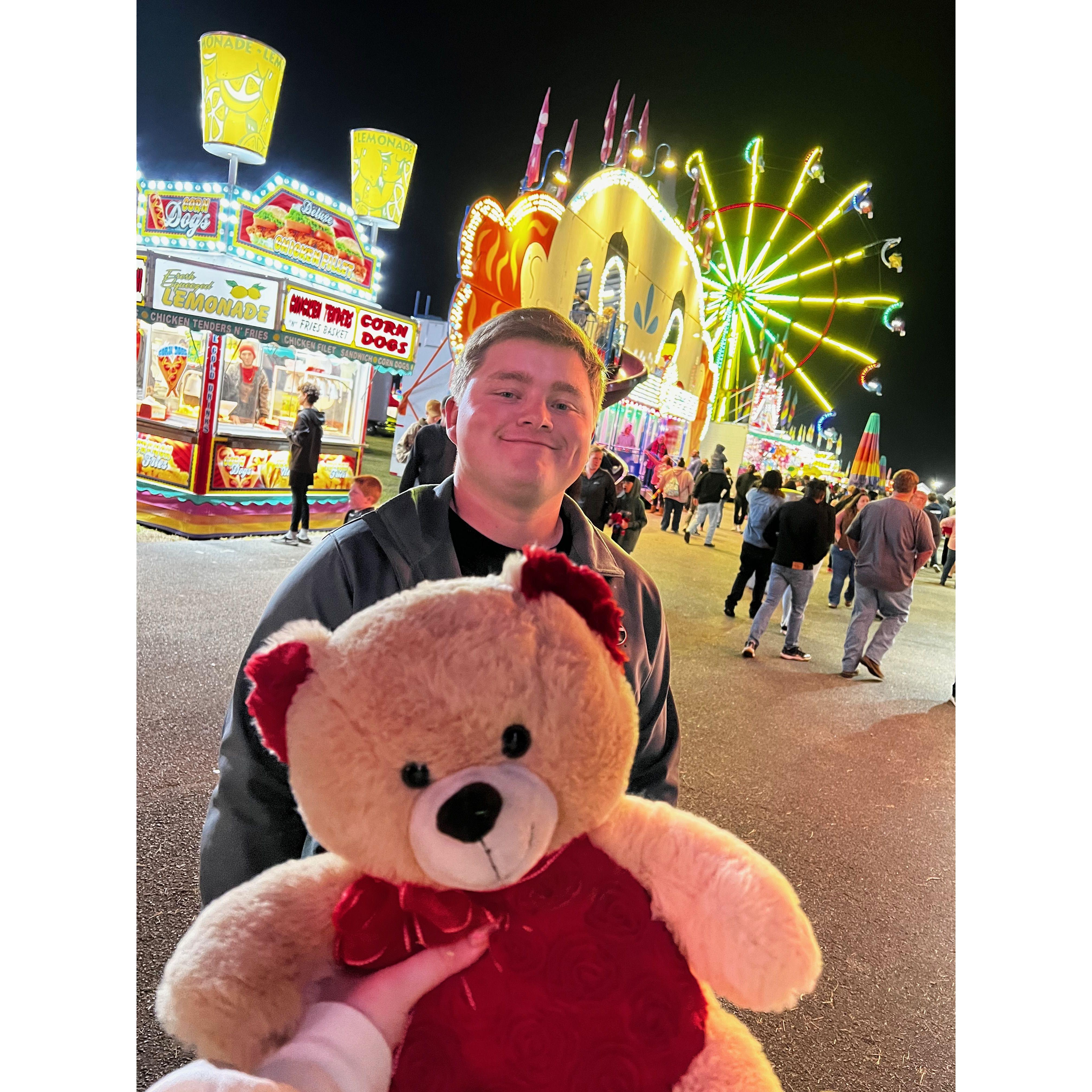 He never fails to win me a stuffy at the fair