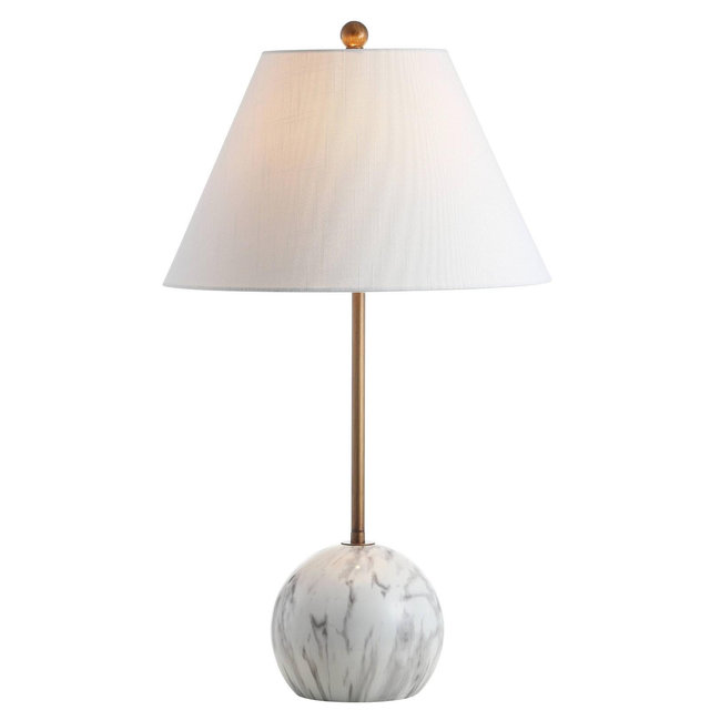 29" Resin/Metal Miami Minimalist Table Lamp (Includes LED Light Bulb)Gold - JONATHAN Y
