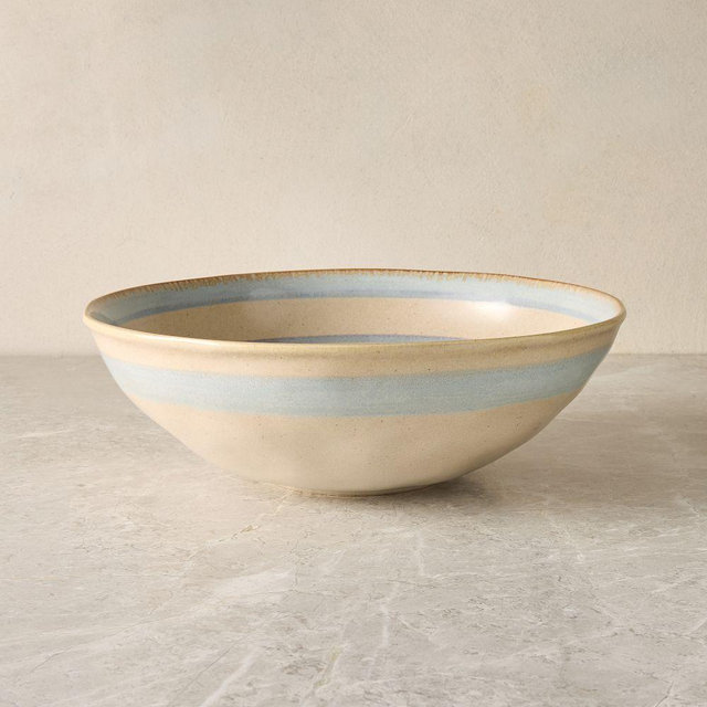 Cabana Serve Bowl, Stoneware, Stripe