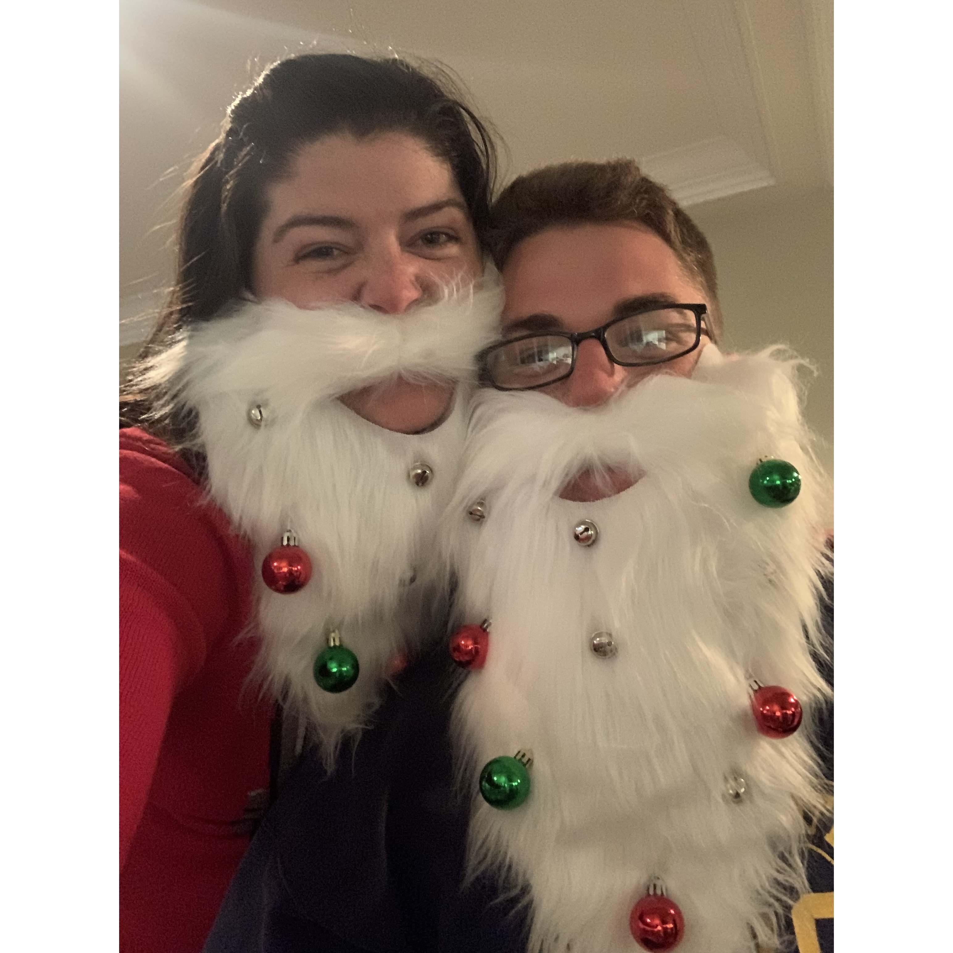 We both LOVE Christmas! But one of us listens to Christmas music out of season. You guess who.