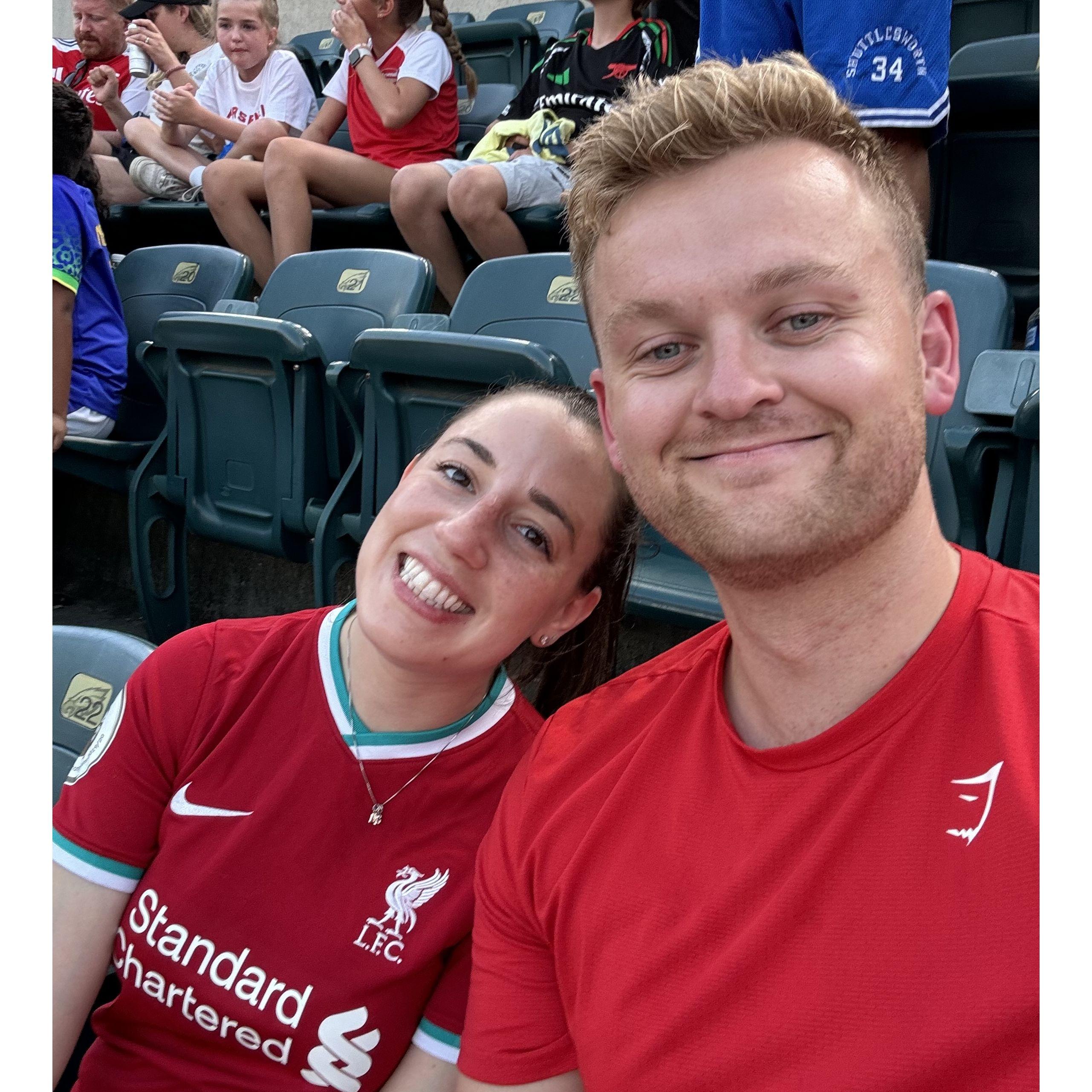 Might not have been able to get to Anfield yet, but still were able to watch The Reds