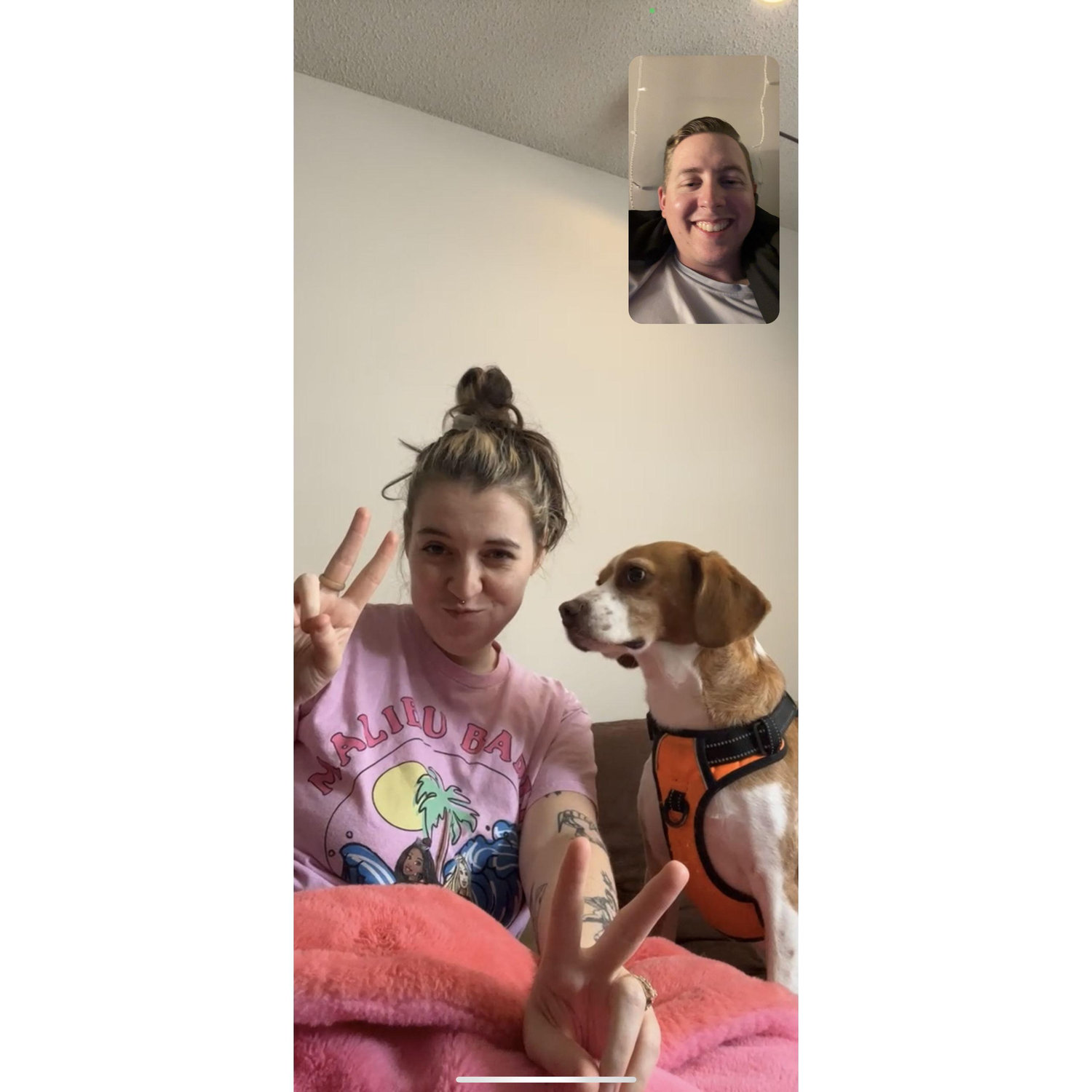 Our daily video calls during Chase's 5-month deployment in 2023