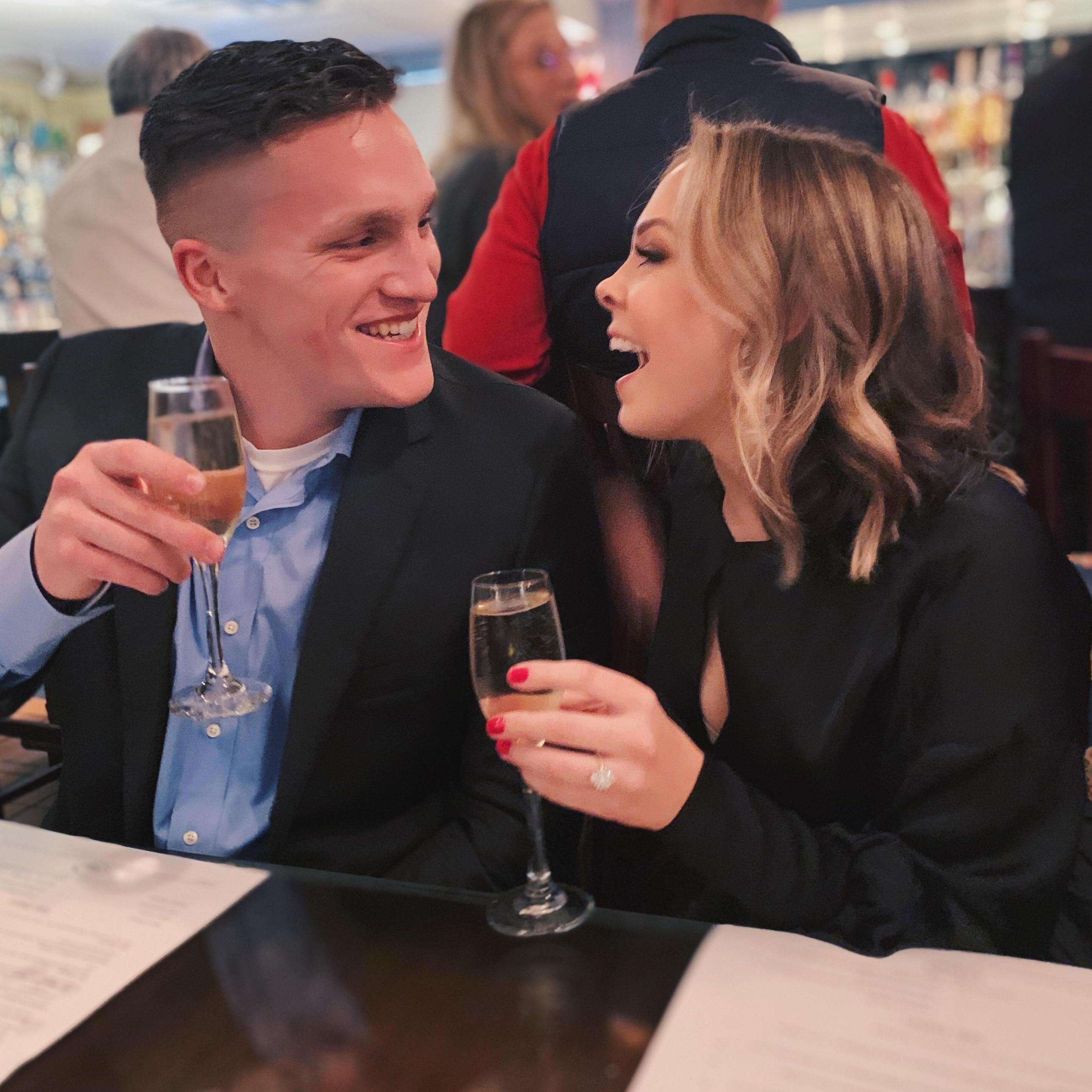 The night he proposed in Lexington, Kentucky.