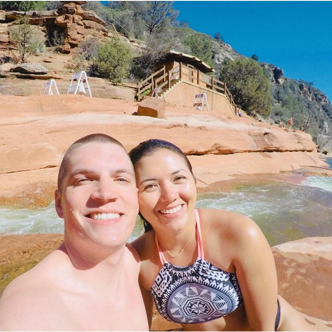 The freezing cold Slide Rock State Park in Sedona!
