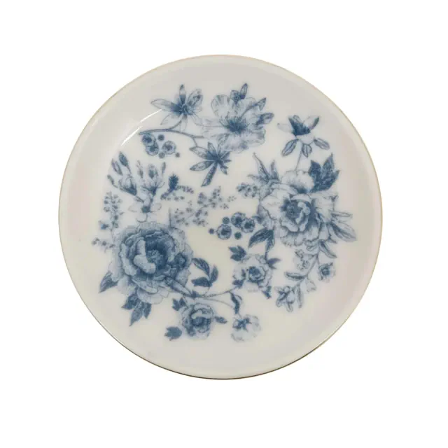Sweet Water Decor Blue Delft Jewelry Dish - 3x3"