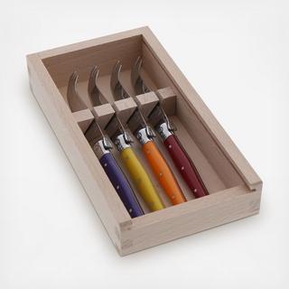 Laguiole 4-Piece Cheese Knives Set in Presentation Box