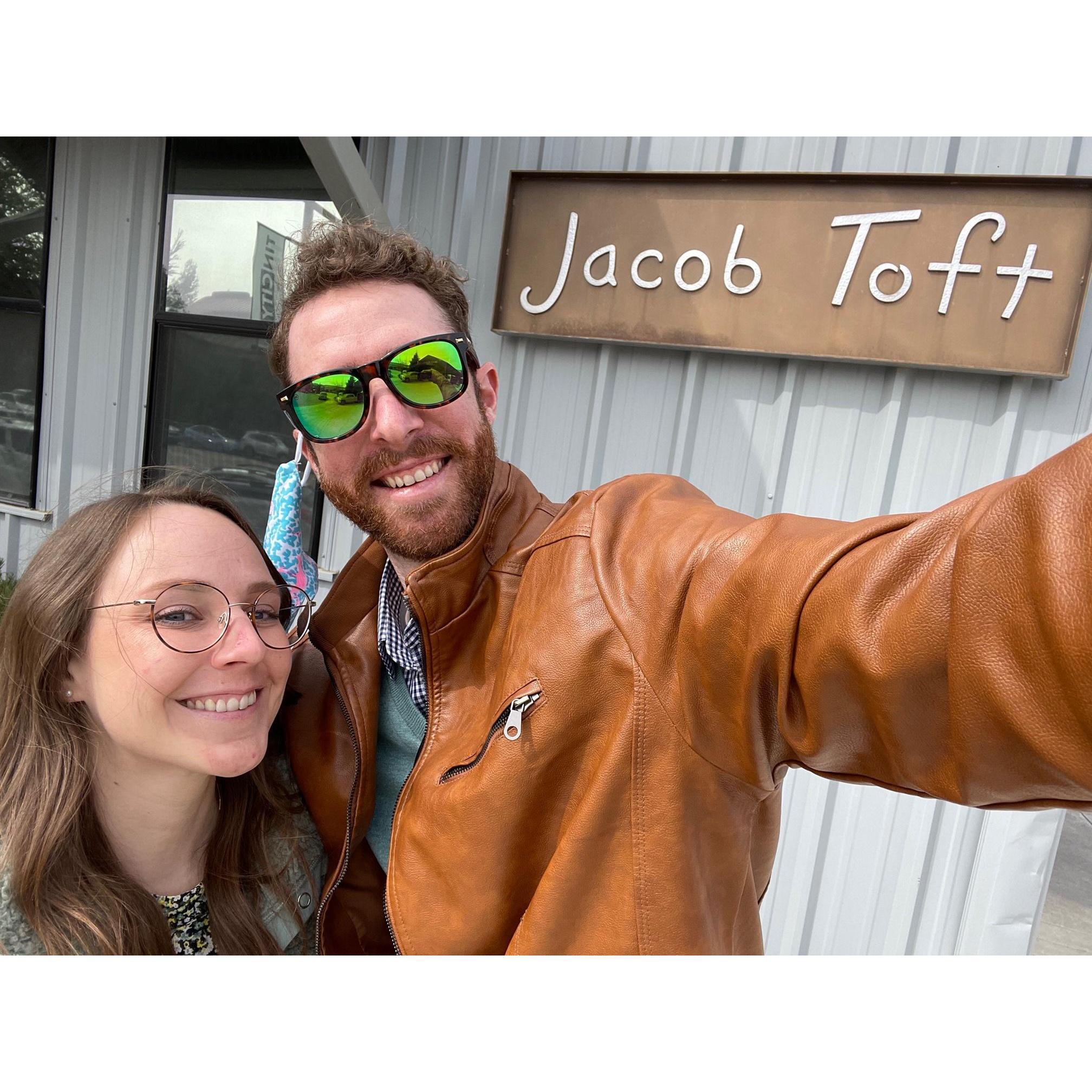 Smiling extra wide....Jacob Toft is a winery.