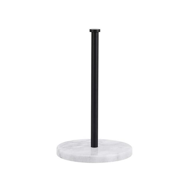 KES Paper Towel Holder Kitchen Standing Paper Towel Roll Holders with Marble Base for Standard or Jumbo-Sized Rolls Matte Black, KPH100-BK