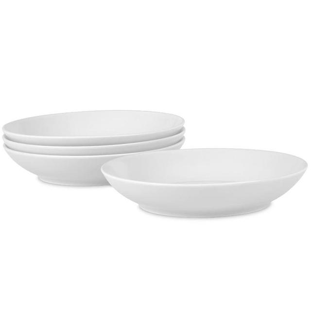 Noritake White on White Swirl9 1/2" Pasta Bowls, 35 oz., Set of 4