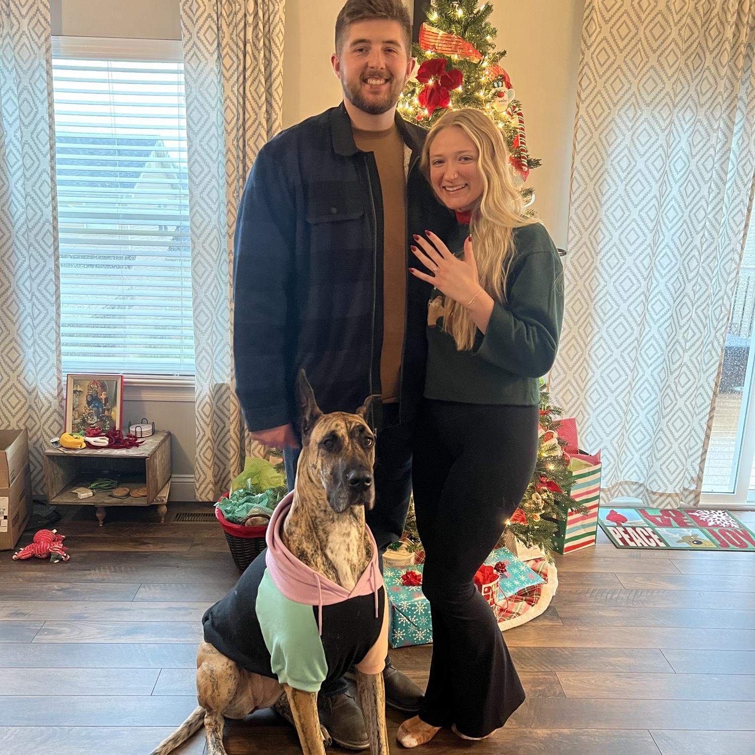 The Christmas we got engaged!