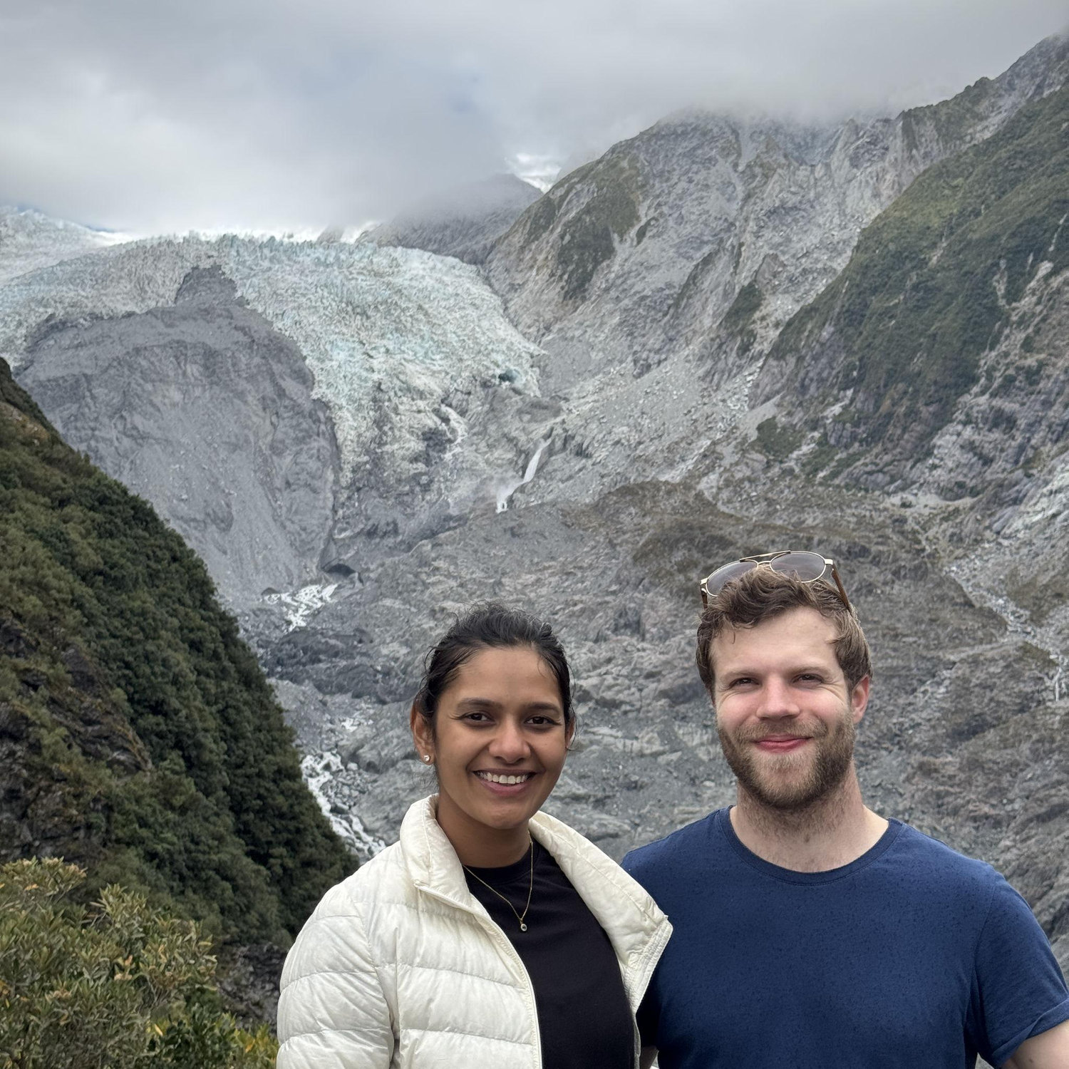 We continued hiking so long we reached the fjords in New Zealand where he proposed!
