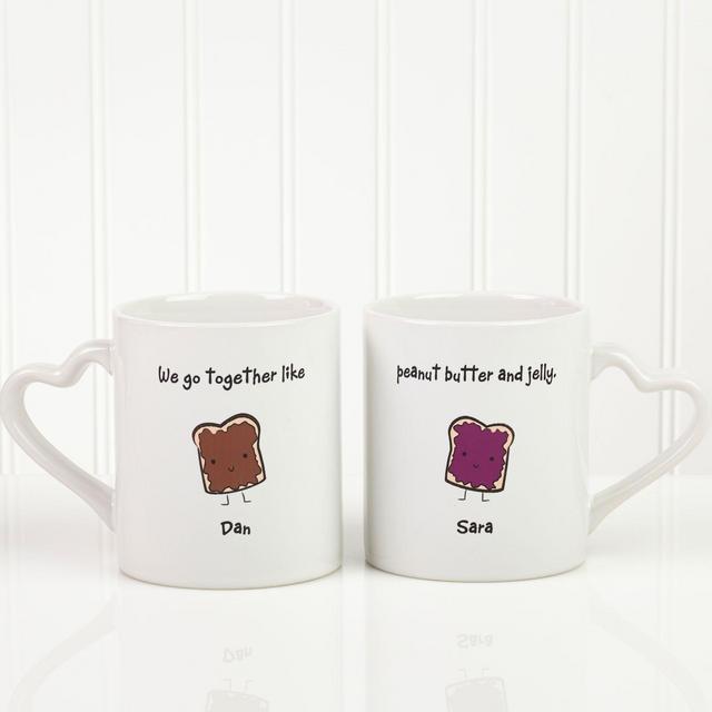 We Go Together 2-Piece Mug Set in White