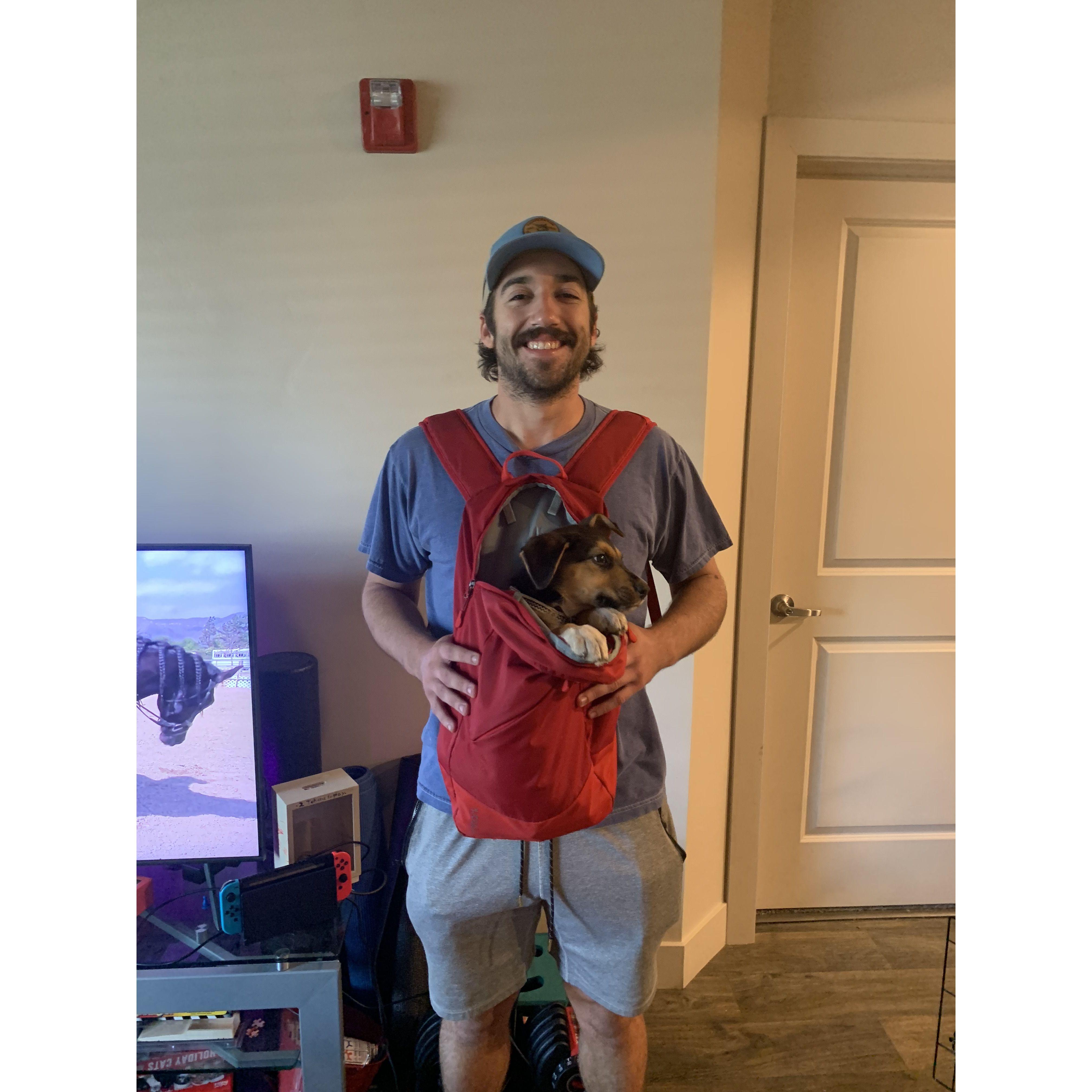 getting our first puppy together