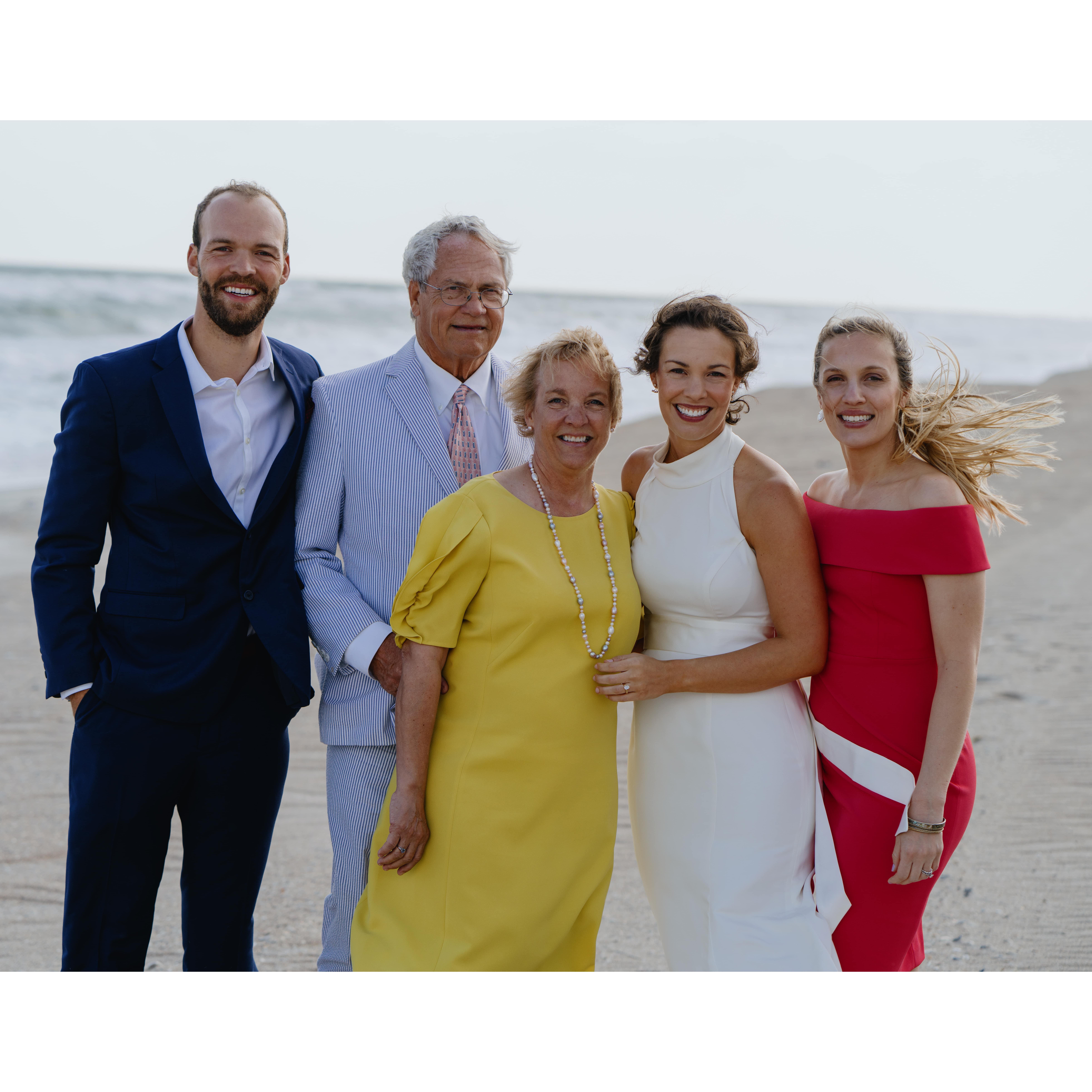 The original Seymour family: William, Frank, Linda, Lauren and Elise