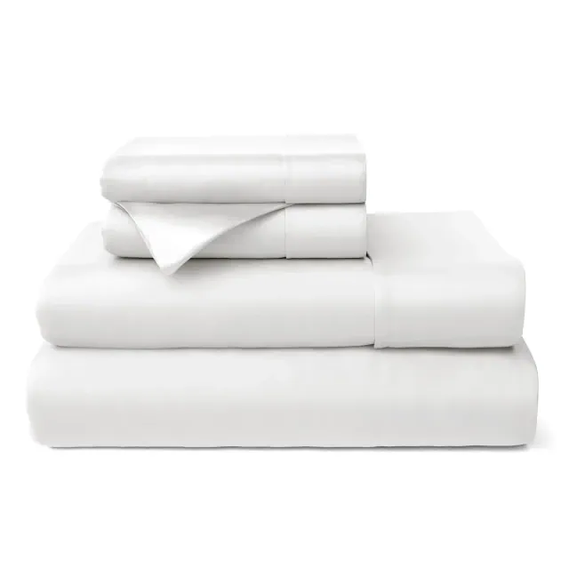 Cosy House Collection 100% Rayon Derived from Bamboo Bed Sheets Set - White, Cal King