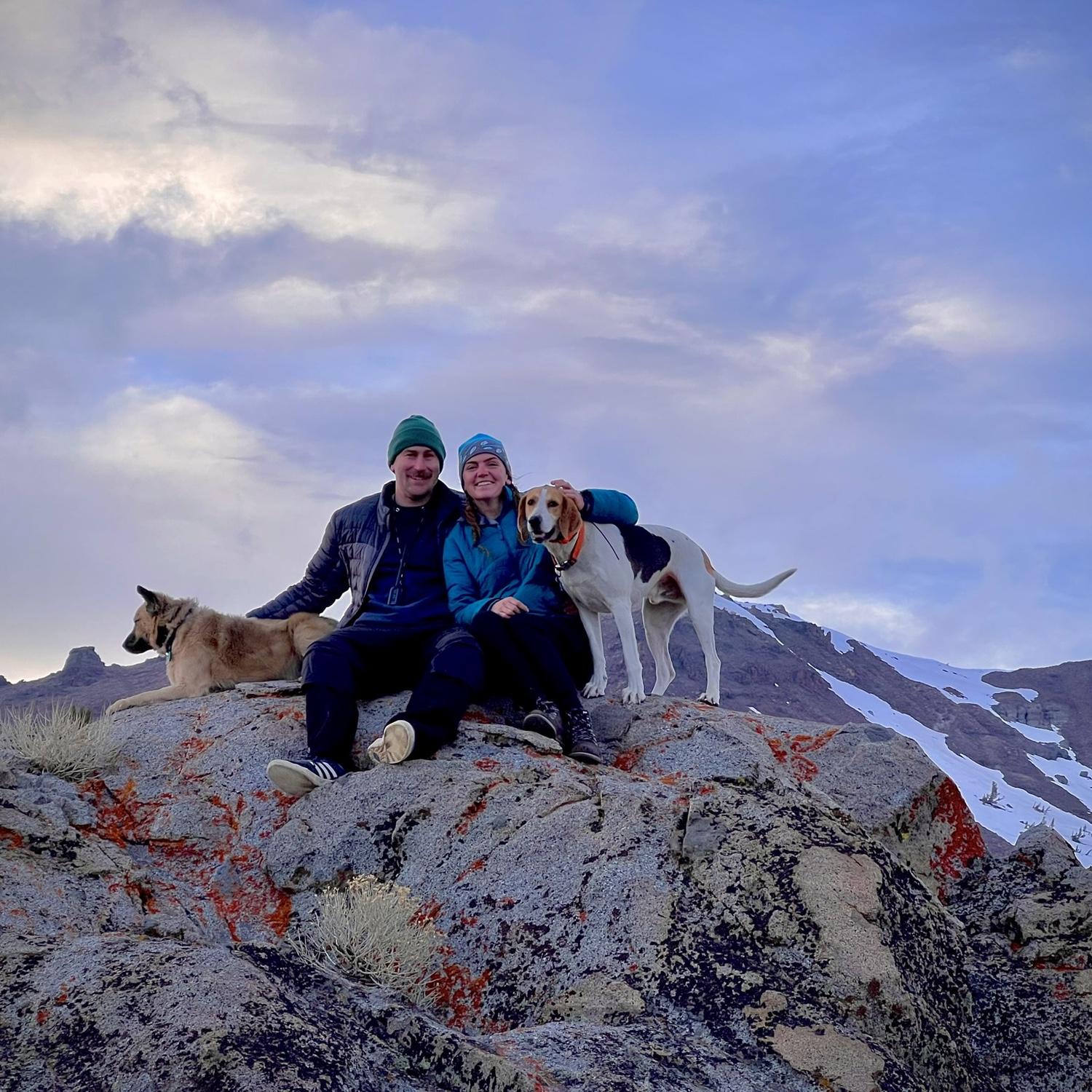 Photo taken while camping in Kirkwood, California with our dogs Chaco and Fraiser.