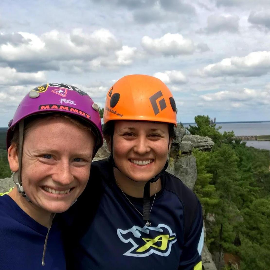 Climbing at a local crag