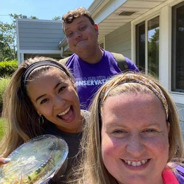 Zach and his coworkers working on the hit musical, "Jonah: A Fishy Tale."