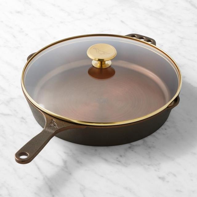 Smithey Seasoned Cast Iron Classic Skillet,12in with Lid