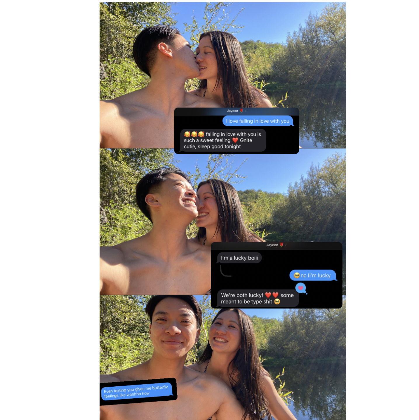 We fell in love in the summer of 2022. Ahn knew Jaycee was the one after our first date!