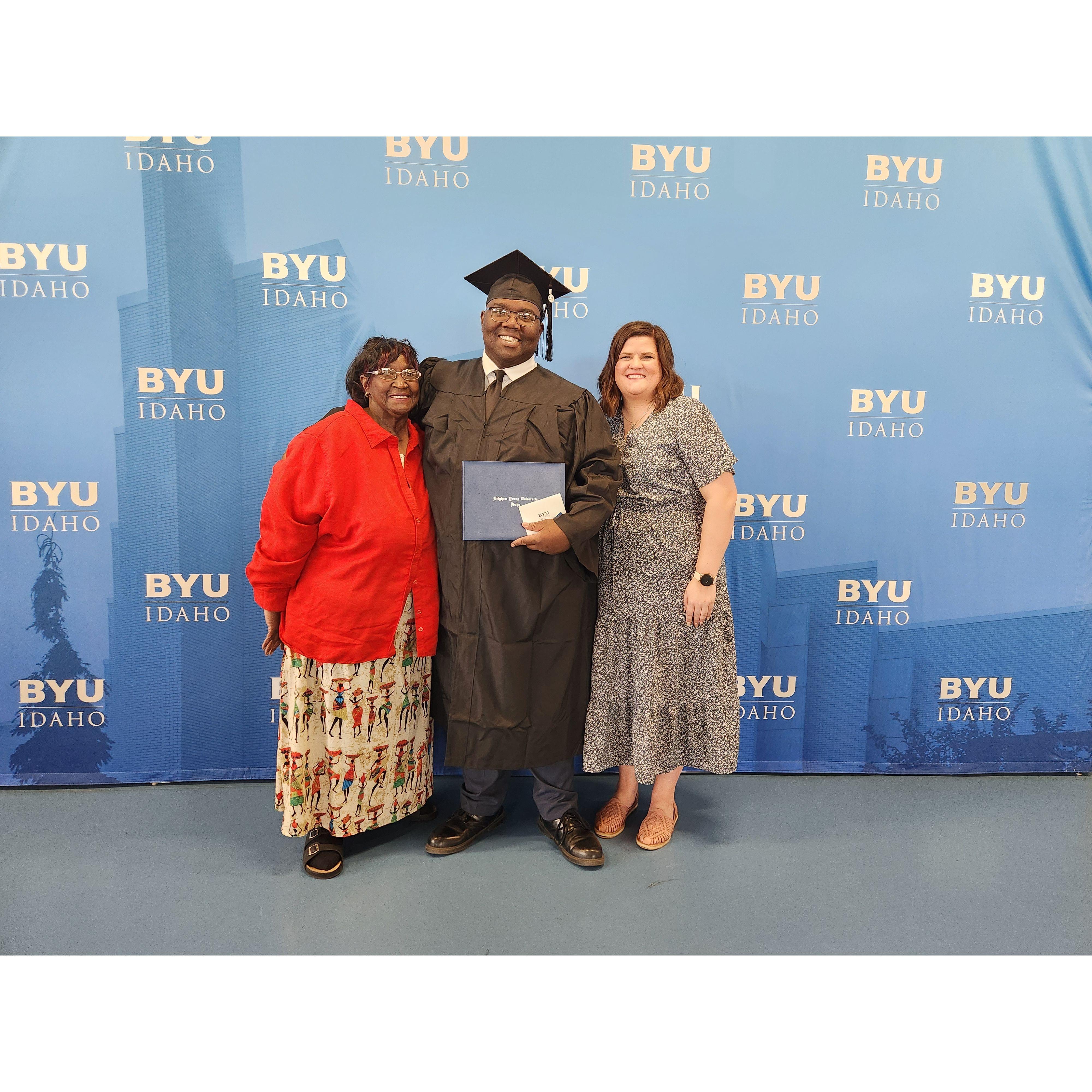 We celebrated his graduation and planned to live in the same state for the first time!