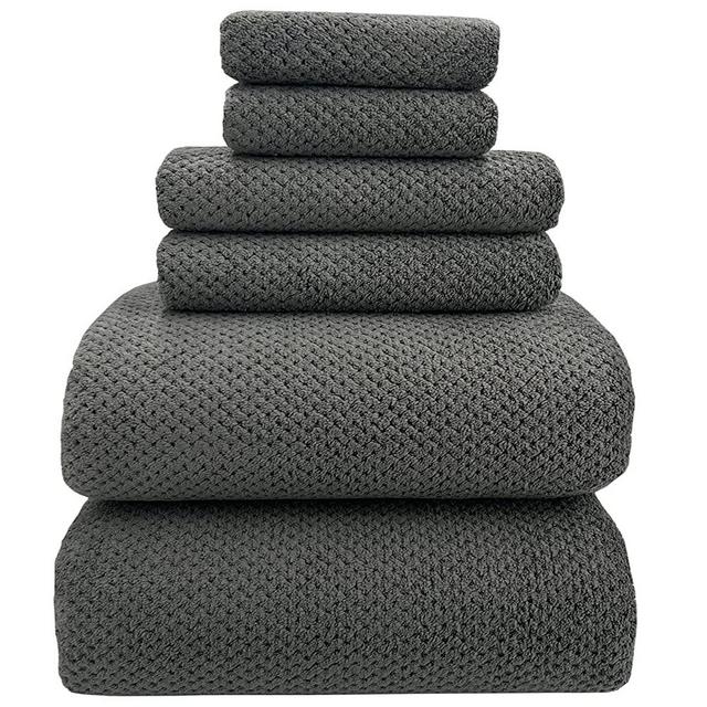 YTYC Towels,39x78 Inch Oversized Bath Sheets Towels for Adults Luxury Bath Towels Extra Large Sets for Bathroom Super Soft Highly Absorbent Microfiber Towels 80% Polyester (Charcoal Grey,6 Piece)