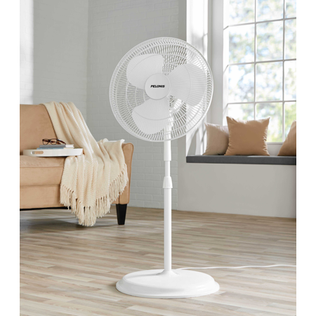 PELONIS 16" PEDESTAL FAN, FS40-19MW, WHITE