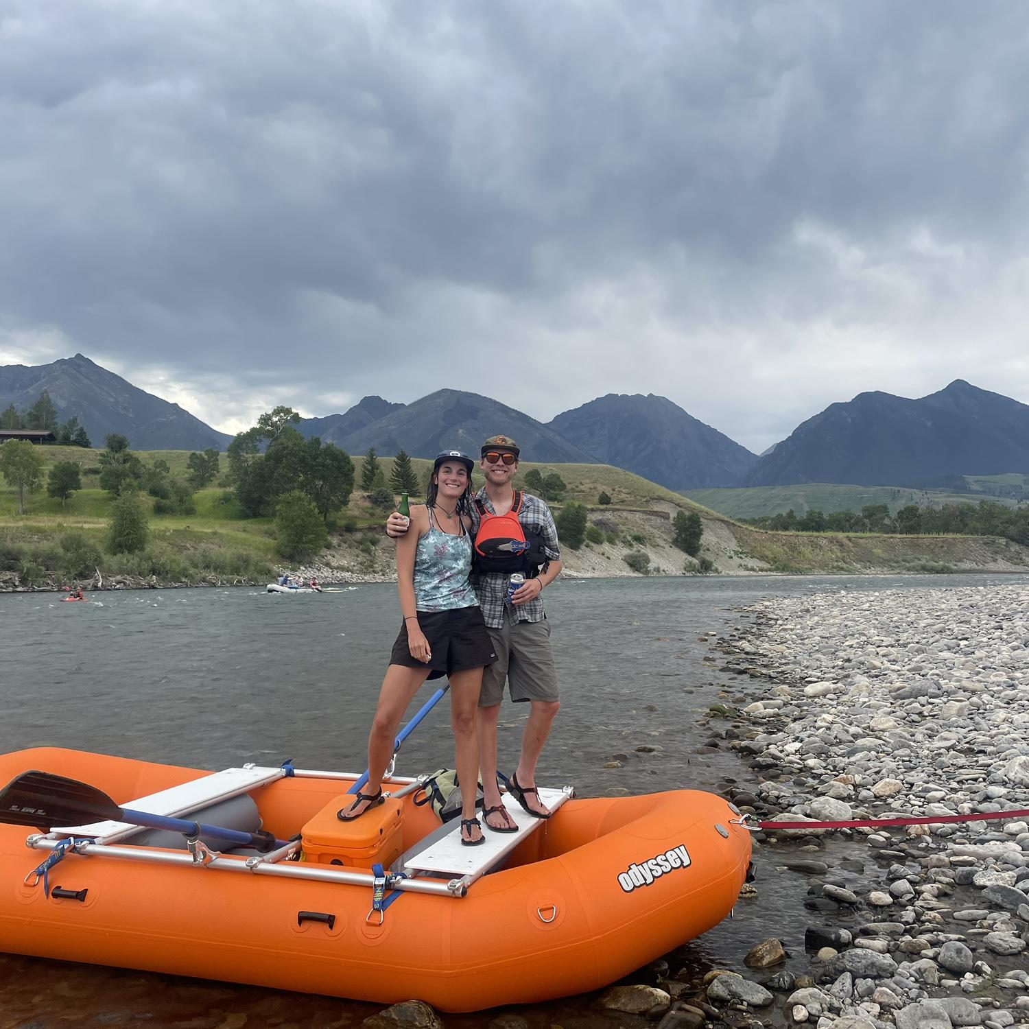 Inaugural ride on our raft in Livingston, MT. 2023