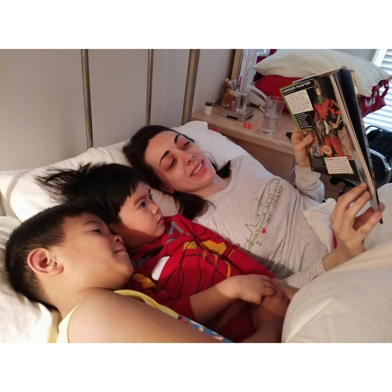 Early morning comic books