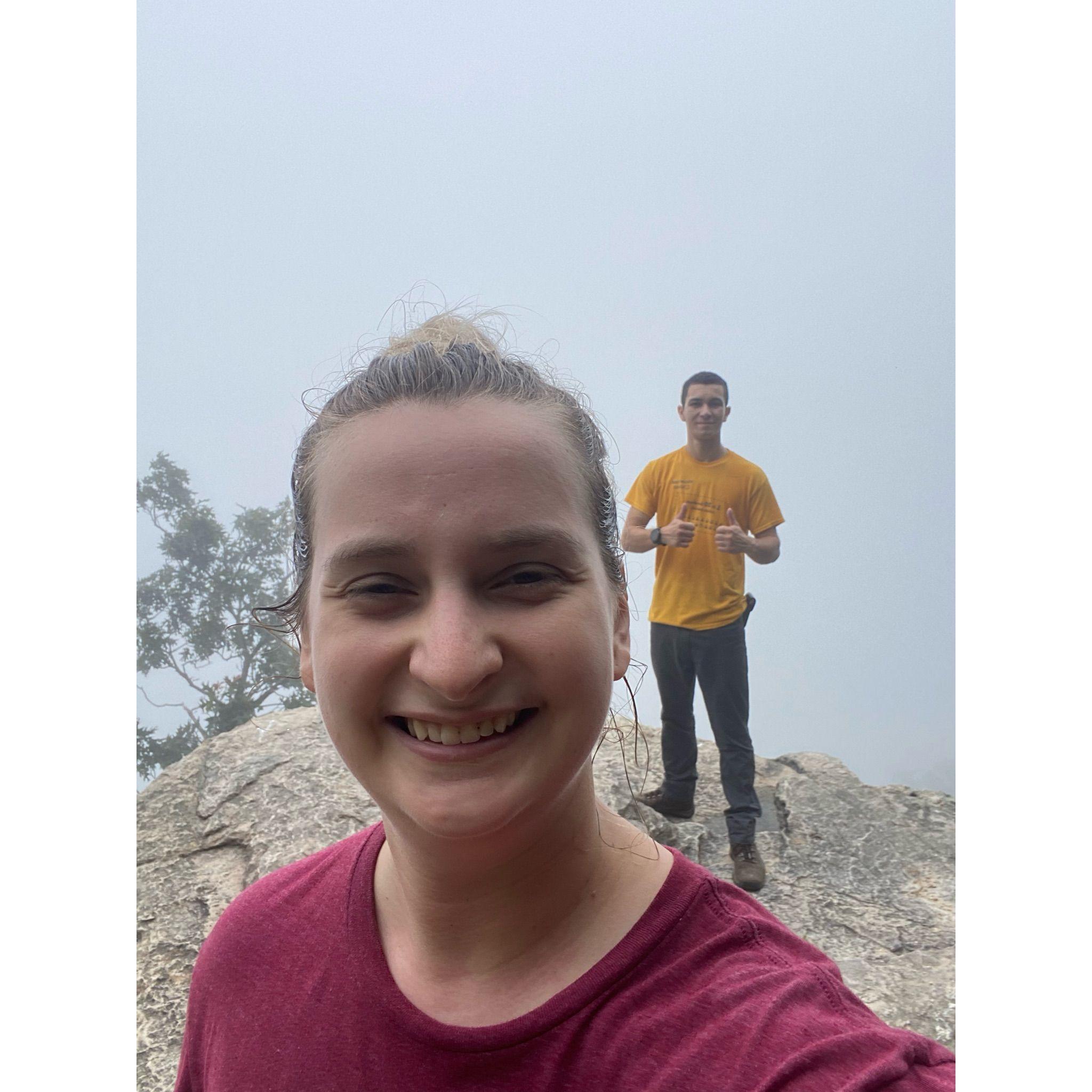 Climbed all that way for a postcard view—got handed a blank one instead. 10/10 fog, would summit again.
