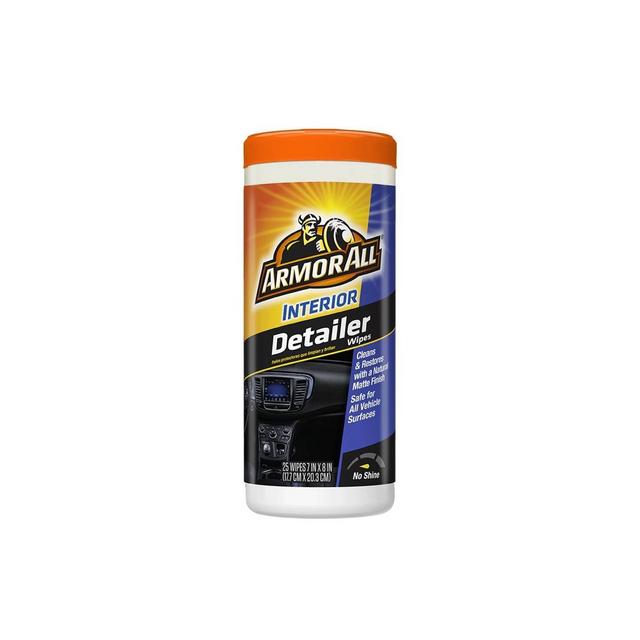 Armor All 25ct Interior Detailer Wipes Automotive Wash