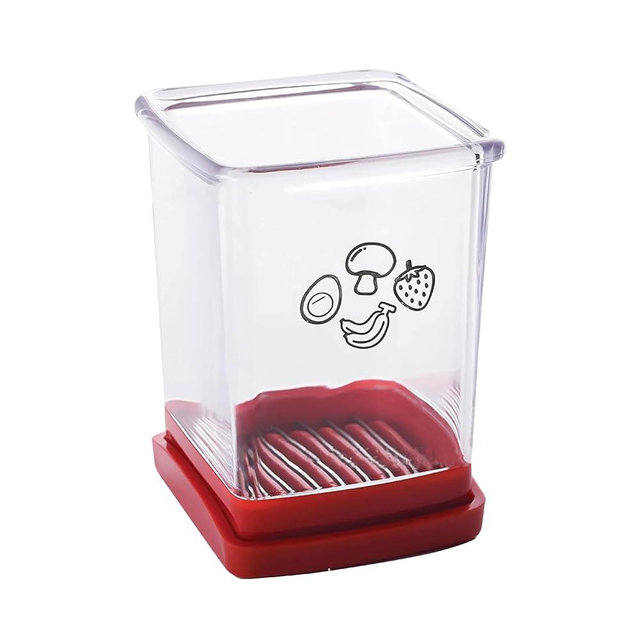 Fruit Cutter and Chopper – Cup Slicer for Strawberry, Grape, Banana, Mushroom, Kitchen Gadget for Fruits and Vegetables, Compact Slicing Tool (1 Pack)