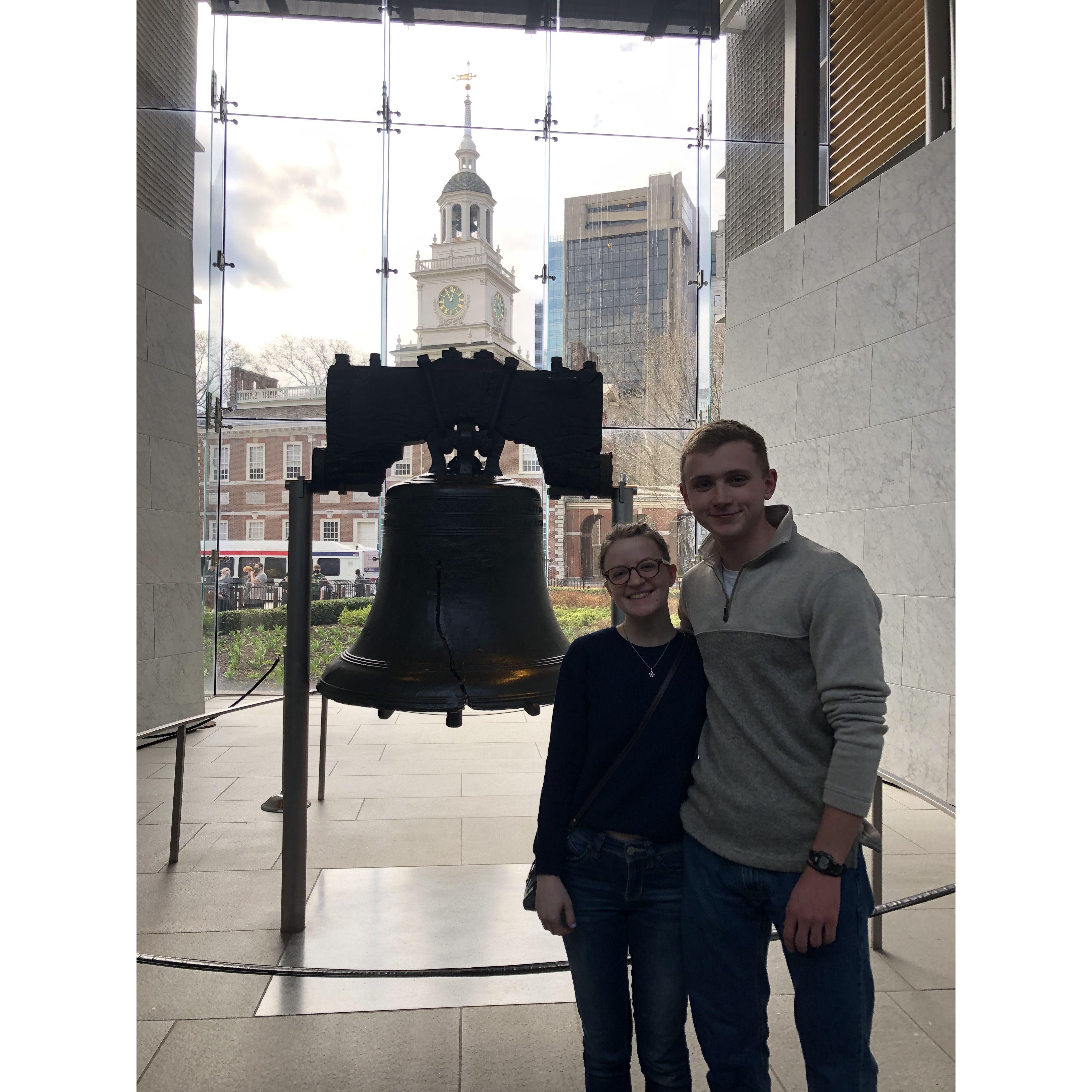 Scotty's first time seeing the Liberty Bell in Philly.