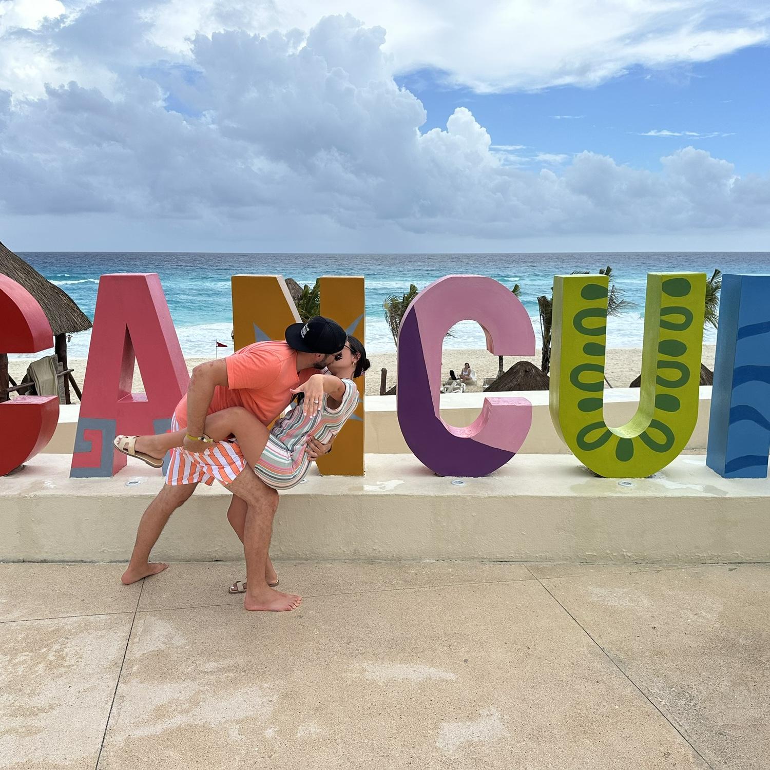 Last couple poses before leaving the Caribbean as an engaged couple!