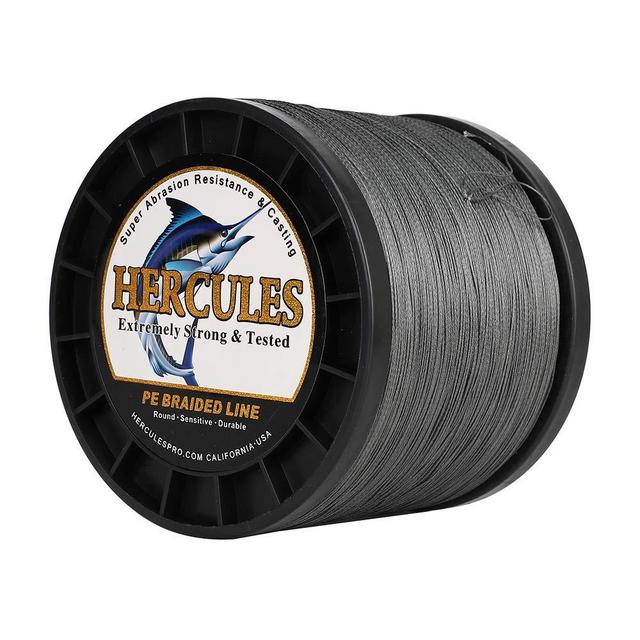 HERCULES Cost-Effective Super Cast 8 Strands Braided Fishing Line 10LB to 300LB Test for Salt-Water,109/328/547/1094 Yards(100M/300M/500M/1000M),Diam.#0.12MM-1.2MM,Hi-Grade Performance,Variety Colors