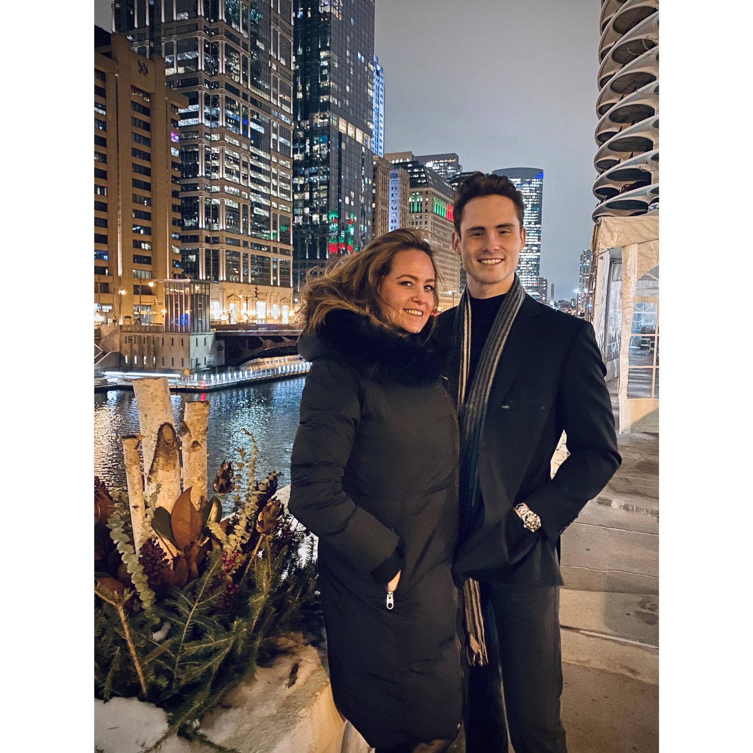 Alan and his mom the night we got engaged