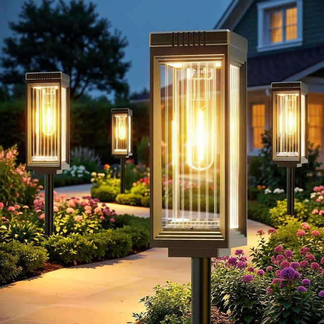 ELECLINK Solar Pathway Lights Outdoor, 8 Pack Upgraded Solar Lights Outdoor Waterproof, Bright Up to 15 Hrs Auto On/Off Garden Light for Yard Patio Lawn Path Walkway Driveway Outside Decor