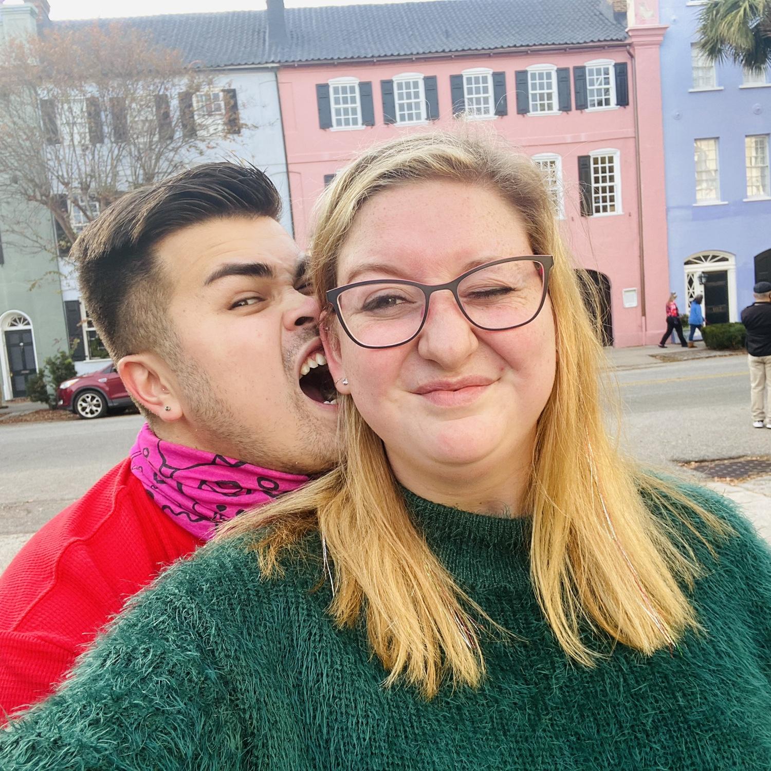 At Rainbow Row in South Carolina