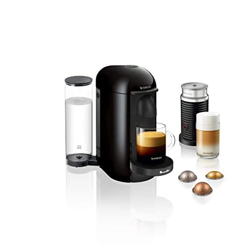 Nespresso VertuoPlus Coffee and Espresso Machine by Breville with Aeroccino, Ink Black