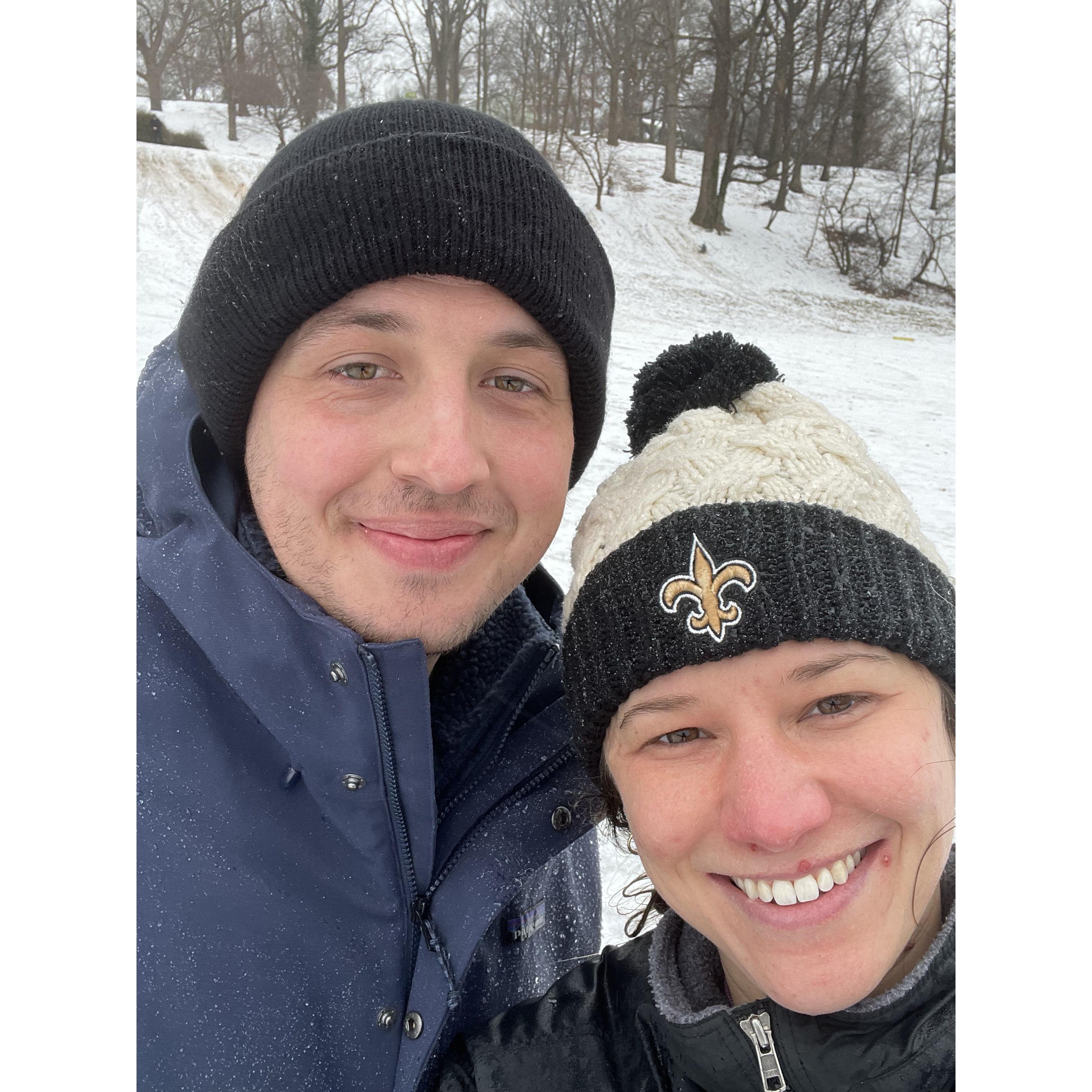 our first snow in charlotte