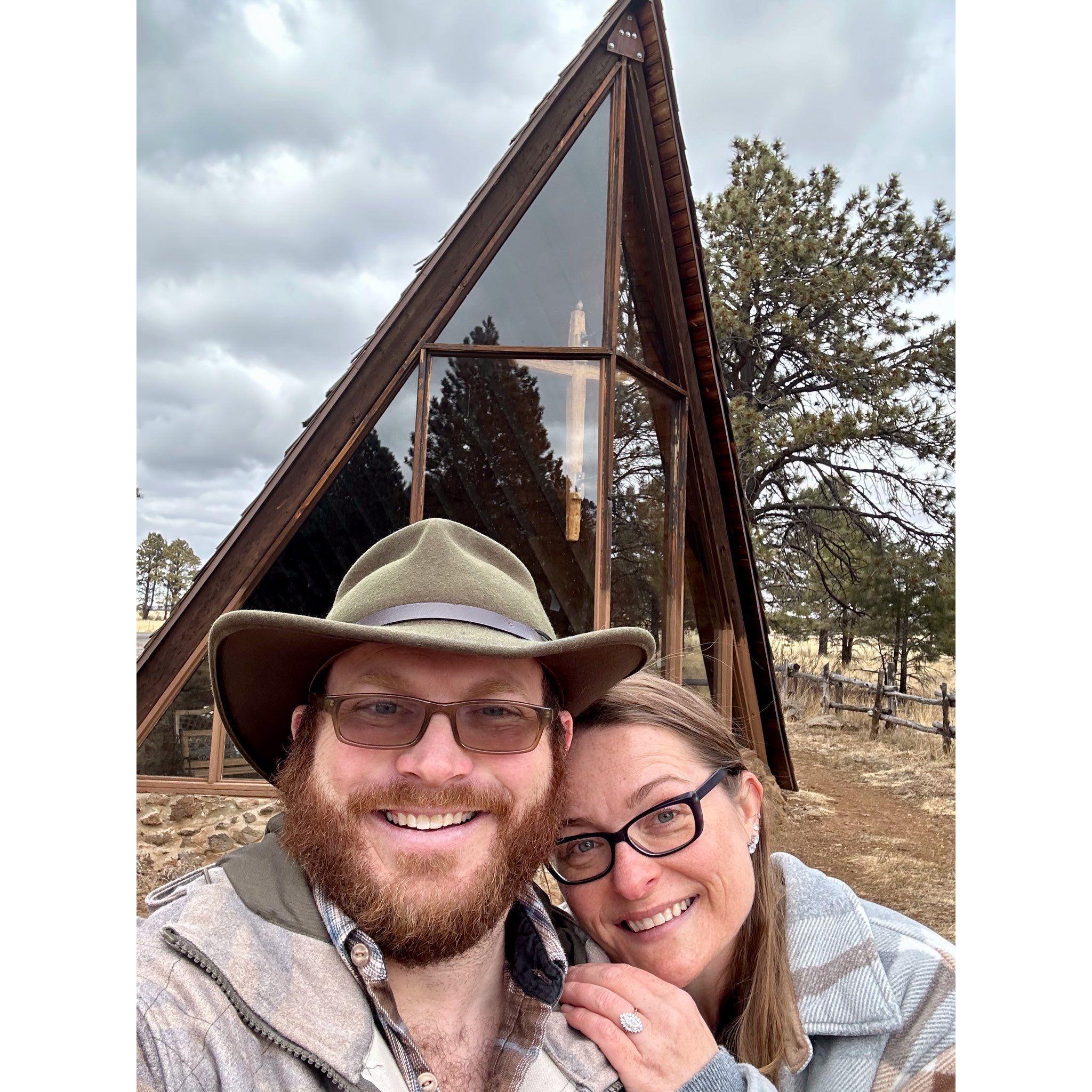 Our first visit to the chapel, our ceremony venue. NYE 2023.