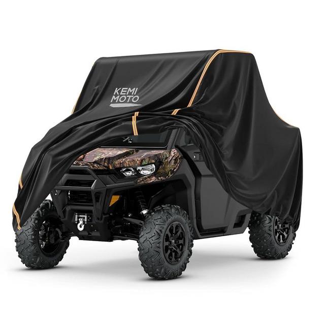 Kemimoto UTV Cover, All-Weather Protection UTV Cover Two Seater Compatible with Can Am Defender Polaris Ranger General Commander Rhino Pioneer Kawasaki Mule Teryx 2-3 Seaters 130" x 73" x 58"